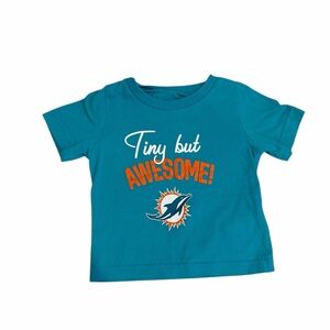 Miami Dolphins 'Tiny but Awesome!' Teal T-Shirt 12 mo